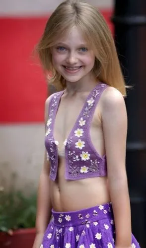 a young girl wearing a dress and top is smiling,purple dress,little girl in pink dress,petite,purple,tutu,violet,little girl dresses,midriff,nice dress,little girl fairy,young model,pageants,smocked,y