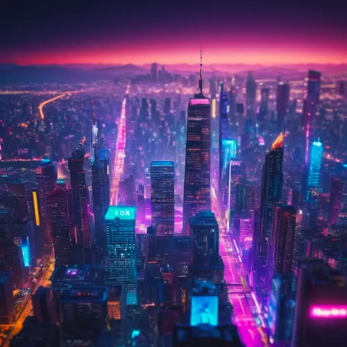 shanghai,colorful city,cyberpunk,fantasy city,city lights,ultraviolet,city at night,cityscape,chongqing,metropolis,kowloon,citylights,nanjing,neon lights,evening city,above the city,pink city,tokyo ci