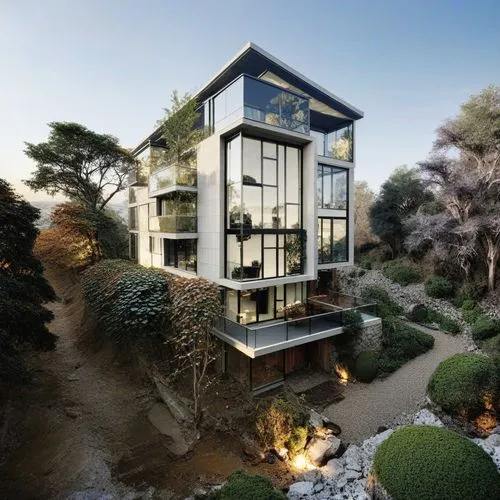 Sunset/Sunrise View: Capture the building during golden hours to showcase how it interacts with the changing light and how its design elements stand out against the natural backdrop.
