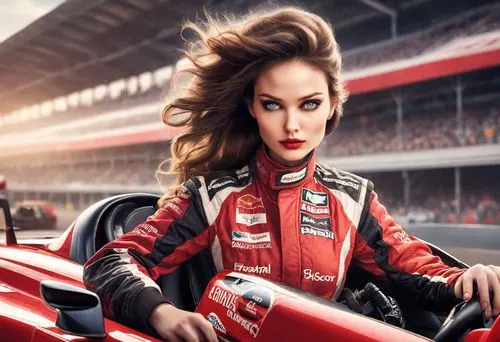 woman formula pilot in red car,race car driver,race driver,auto racing,automobile racer,motorboat sports,sports car racing,charles leclerc,indycar series,motor sport,motor sports,elle driver,formula o