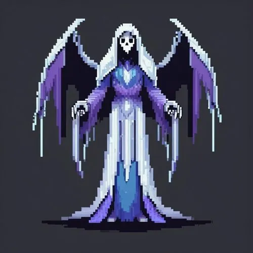 Pixel Art， game Scene,necromancer,angel of death,mediatrix,lich,blue enchantress,pixel art,melvern,ice queen,seraphim,undead warlock,grimm reaper,dolorosa,illithid,necrom,vestal,necrosha,occultist,zar