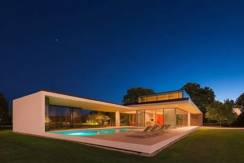 modern house with pool and swimming side at night,modern house,modern architecture,mid century house,pool house,dreamhouse,dunes house