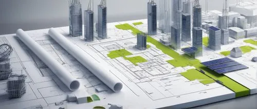 Architectural diagram, modern skyscraper, blueprints, technical drawing, grid paper, ruler, pencil marks, eraser crumbs, coffee cup stain, messy desk, studio lighting, overhead crane shot, 3D modeling