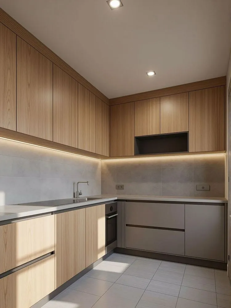 kitchen with wooden cabinets and stainless steel appliances