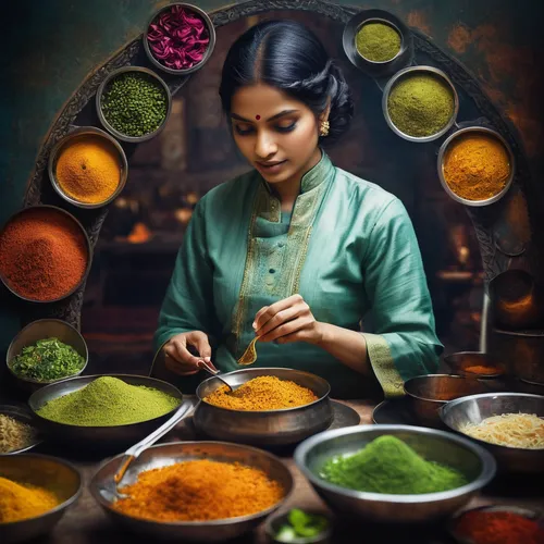 Imagine you are on a culinary journey exploring the diverse flavors of India.,colored spices,masala,indian spices,maharashtrian cuisine,rajasthani cuisine,indian cuisine,punjabi cuisine,south indian c