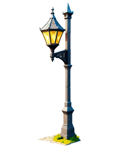 Game environment art, a medieval street lamp,gas lamp,lamp post,streetlamp,iron street lamp,street lamp,light post,lamppost,light posts,street lamps,outdoor street light,illuminated lantern,street lig