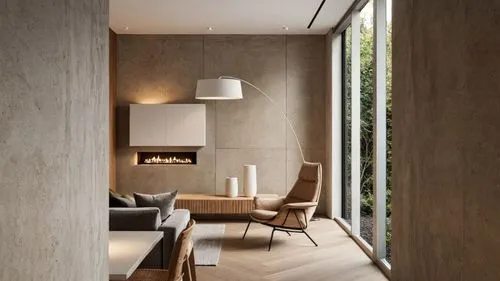 a spacious and open concept home in an urban setting,concrete ceiling,interior modern design,cambium,exposed concrete,contemporary decor,modern minimalist lounge,modern decor,architraves,dunes house,i
