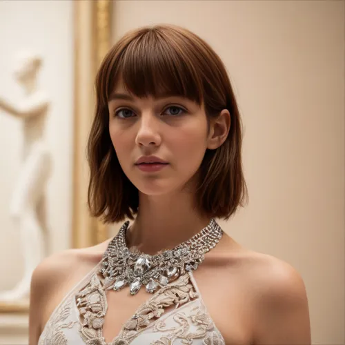 pearl necklace,felicity jones,great gatsby,vanity fair,necklace,pearl necklaces,elegant,british actress,collar,bangs,female hollywood actress,jewelry,daisy jazz isobel ridley,portrait of a girl,gatsby