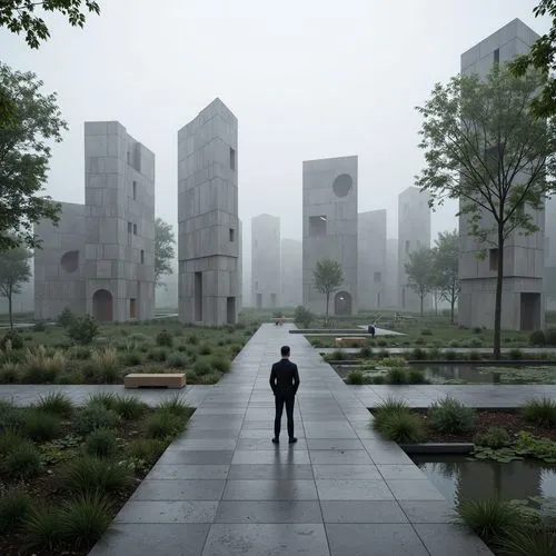 Bauhaus Style Memorial Center Design Ideas