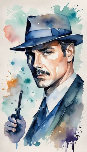 Write a suspenseful story about a detective investigating a serial killer.,detective,sherlock holmes,al capone,holmes,inspector,mafia,frank sinatra,rorschach,indiana jones,game illustration,sherlock,g