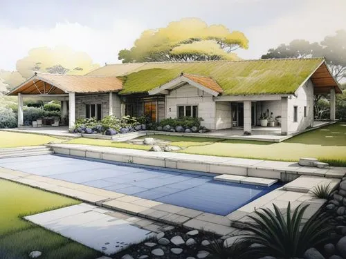 Artistic Residence,3d rendering,prefab,pool house,dreamhouse,render,luxury property