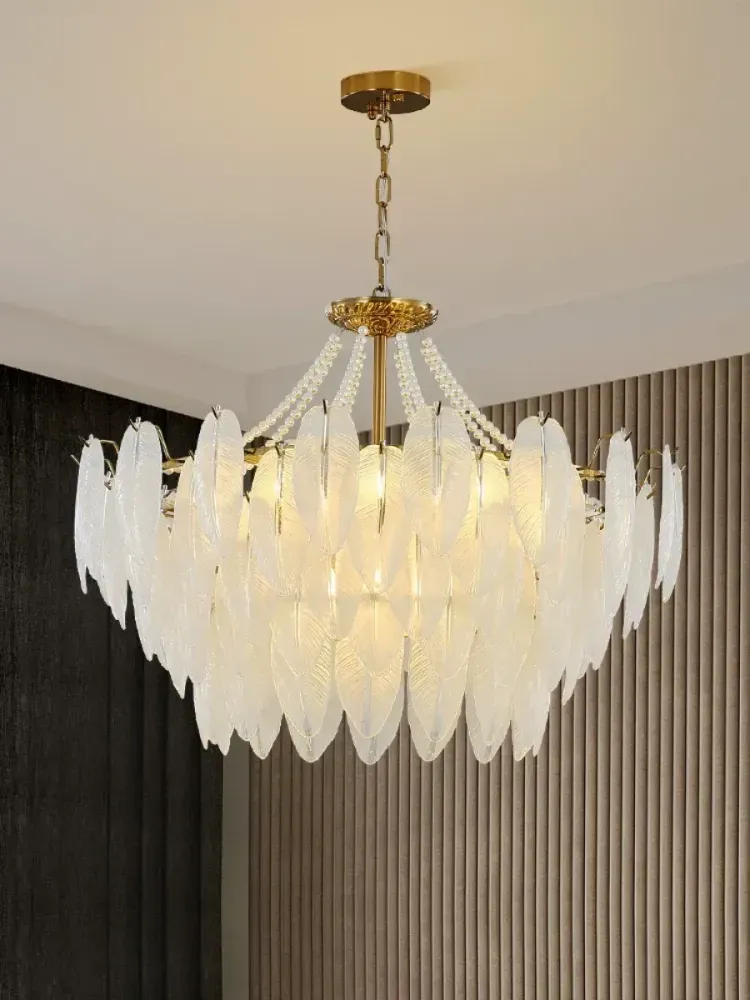 Aurelian Feather Glass Chandelier