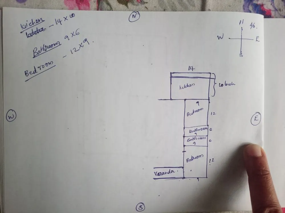 1400 sqtf house plan