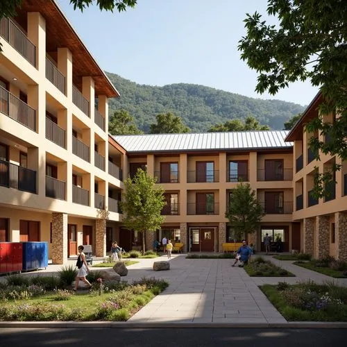 High School Romanesque Style Building Architecture Design Ideas