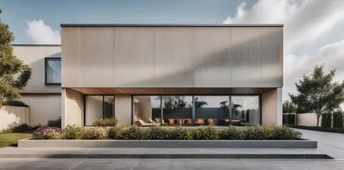 modern vintage style exterior wall  design ,the front facade of a modern house with glass walls,modern house,mid century house,dunes house,mid century modern,modern architecture,cube house,contemporar