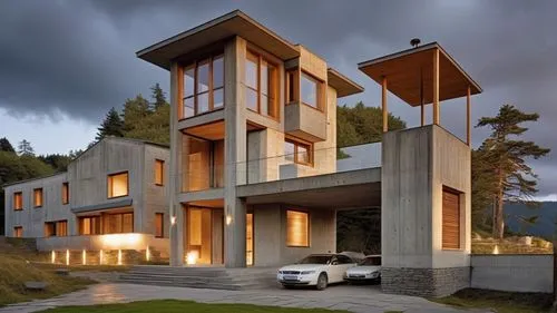 modern house,modern architecture,cubic house,timber house,cube house,dunes house,house in the mountains,eco-construction,residential house,two story house,wooden house,residential,house in mountains,m