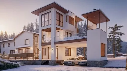 winter house,cubic house,modern house,snow roof,timber house,snowhotel,inverted cottage,snow house,3d rendering,frame house,cube stilt houses,modern architecture,wooden house,house in mountains,two st