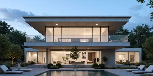 the modern mansion features minimalist architecture and glass walls,modern house,modern architecture,contemporary,beautiful home,pool house,modern style