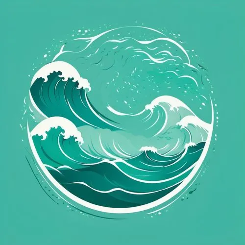 ocean, wave, line art,  mint green colour,ocean background,mermaid vectors,japanese waves,ocean waves,wavevector,tsunami,ocean,wave pattern,samudra,mermaid background,channelsurfer,tidal wave,waves,te