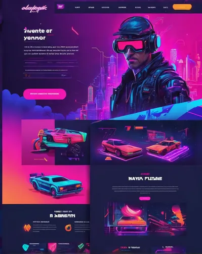 Elevate your website with professionally designed themes from Themeforest.,landing page,dribbble,flat design,80's design,wordpress design,automobile racer,web mockup,website design,webdesign,web desig