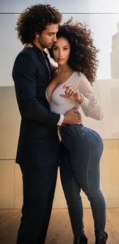 Hand  of the man hugging woman,a young man and woman pose for a picture in front of some glass,dancing couple,choreographically,choreographed,video clip,to dance,partition,commercial,video scene,chore