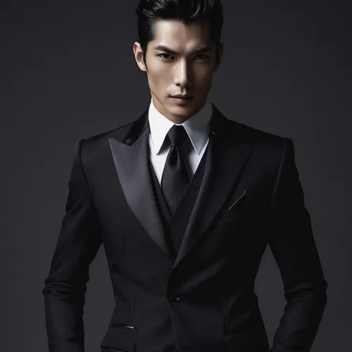 Ultraman Tiga wearing a handsome black suit,men's suit,black suit,dark suit,male model,a black man on a suit,suit trousers,businessman,wedding suit,choi kwang-do,tuxedo just,men's wear,kai yang,navy s