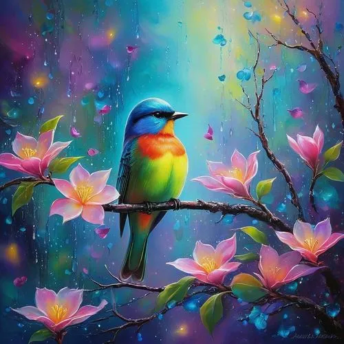 Birds chirped melodically, their songs carrying through the ancient trees as if celebrating the princess's arrival. Flowers bloomed in a vibrant tapestry of colors, each petal seeming to glisten with 