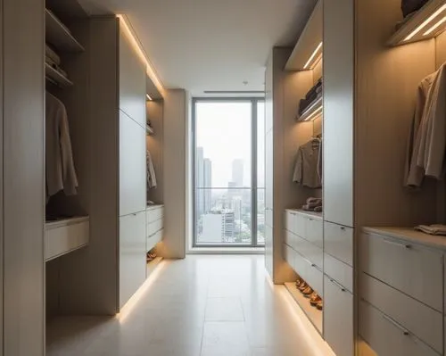  interior design,a closet with a view to the city,walk-in closet,wardrobes,closets,mudroom,closet,modern minimalist bathroom,Photography,Documentary Photography,Documentary Photography 01