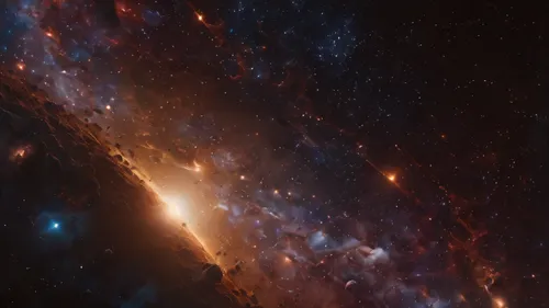The universe creation timelapse, 8k, marvel cinematic view