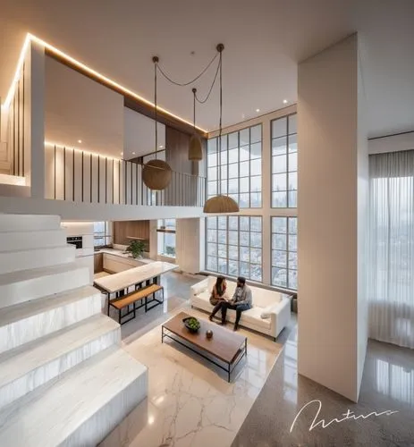 A child looking out over the rail,modern kitchen interior,modern kitchen,penthouse apartment,interior modern design,kitchen design,hoboken condos for sale,modern room,modern decor,modern minimalist ki