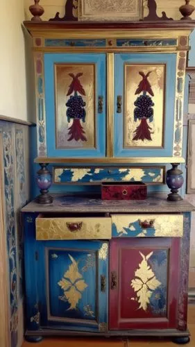 Старинный буфет,there are some wooden furniture inside the room,cabinet,sideboard,credenza,antique sideboard,mantelpieces,interior decor