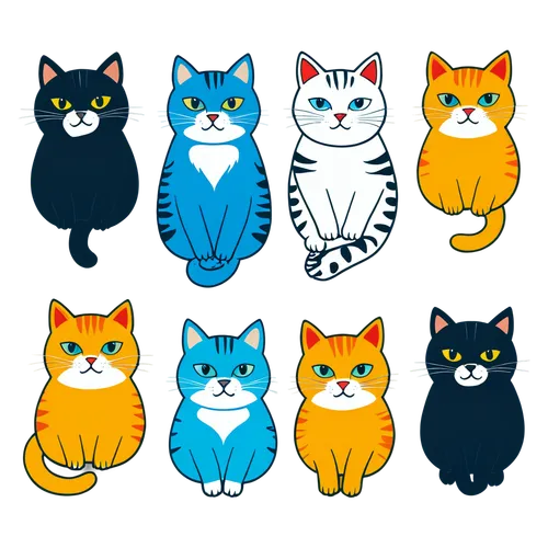 a lazy cat ,animal stickers,cat drawings,clipart sticker,cat vector,cat doodles,scrapbook clip art,icon set,clipart,cat line art,my clipart,felines,kawaii animal patches,animal icons,houses clipart,br