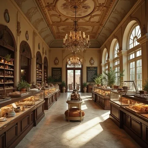 Grocery Store Romanesque Style Design Ideas