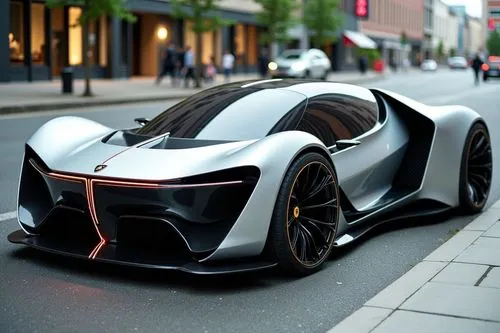 a futuristic car is parked on the street,concept car,futuristic car,electric sports car,carbon,tron,super car,fast car,luxury sports car,anthracite,sheet metal car,futuristic,vector,sports car,model c