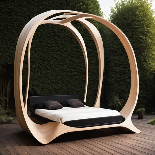 Sensual and Curvaceous Enignum Canopy Bed by Joseph Walsh | Canopy ...,canopy bed,sleeper chair,chaise longue,massage table,sunlounger,garden furniture,outdoor furniture,chaise lounge,garden swing,inf
