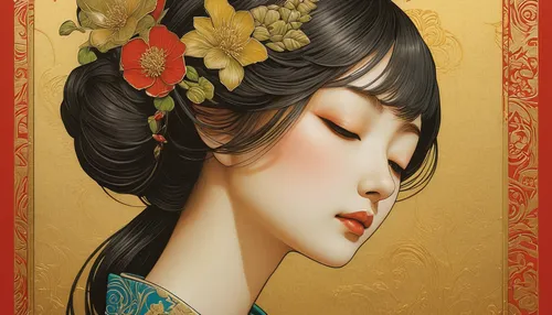 Compose a heartfelt letterpress to convey your deepest gratitude.,geisha girl,chinese art,geisha,japanese art,oriental painting,oriental girl,oriental princess,oriental,japanese woman,gold leaf,art de