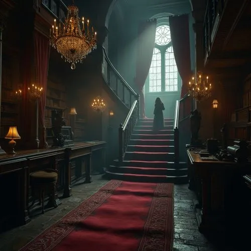 Cinema Gothic Style Design Ideas Using Fibreglass Material in Coral Color