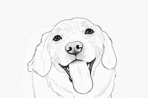 dog line art,dog drawing,dog illustration,line art animal,spaniel,labradoodle,cocker spaniel,retriever,pet portrait,coloring pages,flapdoodle,coloring page,bloodhound,golden retriever,labrador,afghan 
