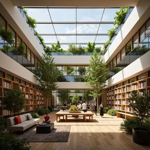 Coastal Library Futurism Style Design Ideas