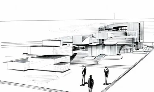 venetian architecture inspired by zaha hadid, museums big scale,school design,architect plan,archidaily,futuristic art museum,kirrarchitecture,stage design,arq,technical drawing,3d rendering,house dra