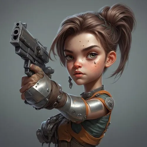 girl with gun,girl with a gun,vector girl,liora,bulletgirl,arya,woman holding gun,croft,ana,leia,rogue,shadowrun,brigitte,holding a gun,lara,sombra,rey,octavia,gunslinger,tracer,Conceptual Art,Fantasy
