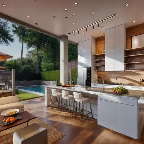 VAST SUBURBAN BACK YARD WITH SWIMMING POOL AND LARGE LAWN BACKGROUND,modern kitchen interior,modern kitchen,kitchen design,modern minimalist kitchen,kitchen interior,big kitchen,interior modern design