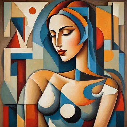 woman,art deco woman,art deco,decorative figure,cubism,woman sitting,art deco frame,young woman,woman thinking,girl with cloth,woman sculpture,italian painter,woman playing,portrait of a woman,girl in