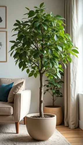 decorative tree in pot, living room,home staging,a potted plant on a table in front of a window,ficus,maple tree in pot,intensely green hornbeam wallpaper,growing mandarin tree,potted tree,hornbeam,bo