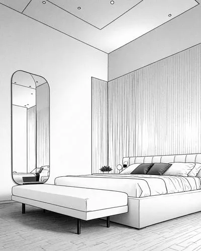 sketchup,modern room,sleeping room,daybeds,bedroom,3d rendering,daybed,modern minimalist lounge,bedchamber,bedrooms,interior design,interior modern design,empty room,guest room,white room,donghia,livi