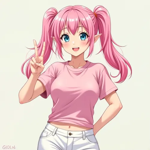 peace sign,pink vector,pink background,ran,hand sign,pointing at,bun,peace rose,pointing at head,hand gesture,holding a gun,waving,cute clothes,guava,pinkies,bubblegum,cheering,qt,pointing hand,pointi
