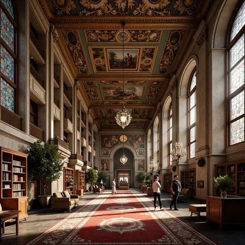 Library Renaissance Style Architecture Design Ideas