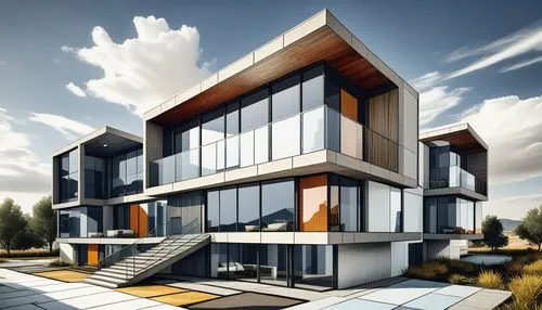 first consistent NPR art,modern house,modern architecture,cubic house,cube house,autodesk,revit