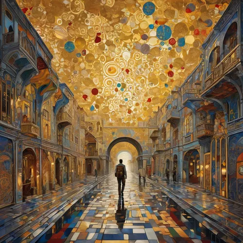 beautiful and fantastically designed silhouette of istanbul due to gravitational waves, dissolution, horror, chaos, high quality, beautifully designed wavelengths, dynamic engagement, rich textures, m