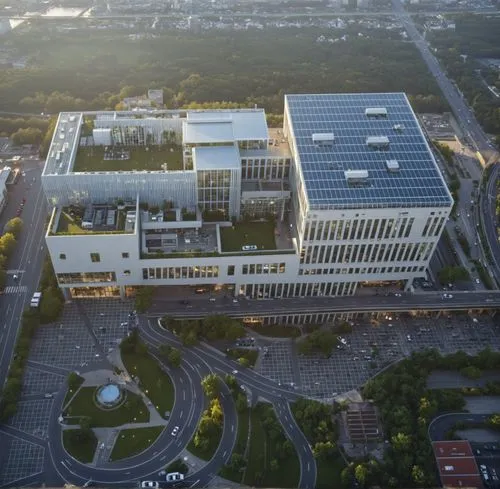 Top view of the commercial building,skolkovo,autostadt wolfsburg,shenzhen vocational college,technopark,neukom,technopolis,ludwigshafen,thyssenkrupp,floridsdorf,langfang,kunshan,hongdan center,tianjin